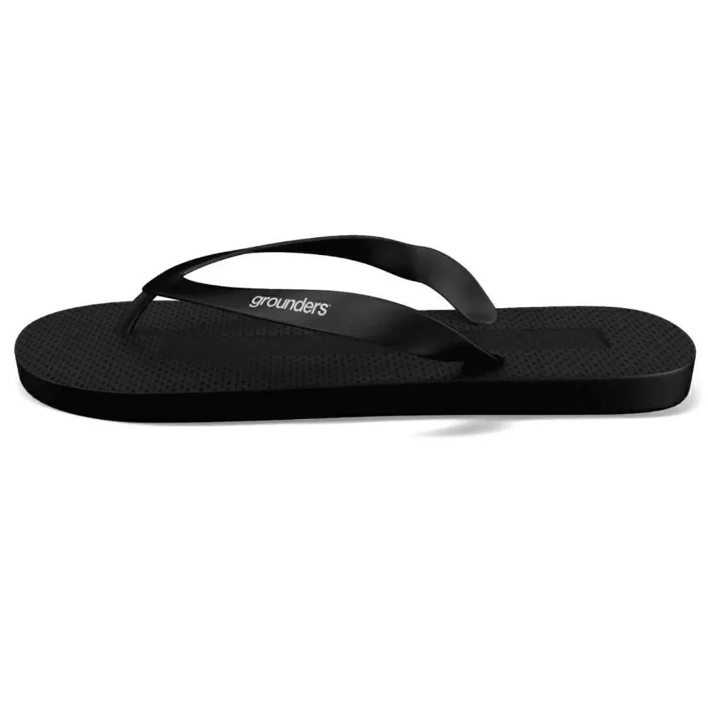 EARTHING GROUNDERS BLACK GROUNDING FLIP FLOPS SANDALS MENS SIZE 10 EUR 43 44 NEW